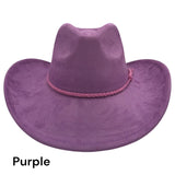 Cowboy Style Vegan Suede Hat for personalization