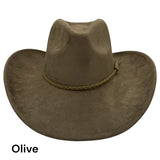 Cowboy Style Vegan Suede Hat for personalization