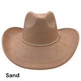 Cowboy Style Vegan Suede Hat for personalization