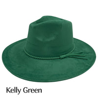 Vegan Suede Wide Brim Hat Blank with Tassel