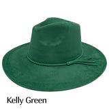 Vegan Suede Wide Brim Hat Blank with Tassel