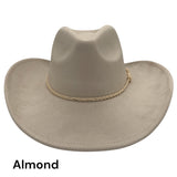 Cowboy Style Vegan Suede Hat for personalization