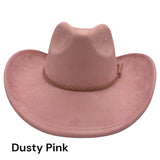Cowboy Style Vegan Suede Hat for personalization