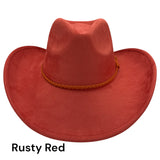 Cowboy Style Vegan Suede Hat for personalization