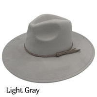 Vegan Suede Wide Brim Hat Blank with Tassel