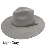 Vegan Suede Wide Brim Hat Blank with Tassel