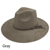 Vegan Suede Wide Brim Hat Blank with Tassel