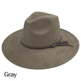 Vegan Suede Wide Brim Hat Blank with Tassel