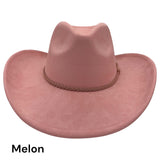 Cowboy Style Vegan Suede Hat for personalization