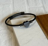 Cable Heart Bracelet
