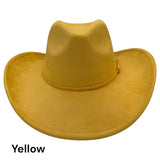 Cowboy Style Vegan Suede Hat for personalization