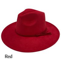 Vegan Suede Wide Brim Hat Blank with Tassel