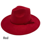 Vegan Suede Wide Brim Hat Blank with Tassel