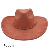 Cowboy Style Vegan Suede Hat for personalization