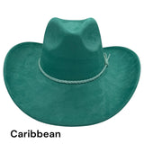 Cowboy Style Vegan Suede Hat for personalization