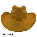 Cowboy Style Vegan Suede Hat for personalization