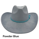 Cowboy Style Vegan Suede Hat for personalization