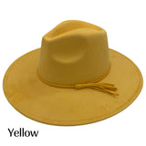 Vegan Suede Wide Brim Hat Blank with Tassel