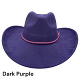 Cowboy Style Vegan Suede Hat for personalization