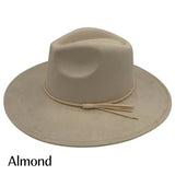 Vegan Suede Wide Brim Hat Blank with Tassel