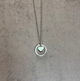 Large Circle/Heart Necklace