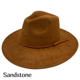 Vegan Suede Wide Brim Hat Blank with Tassel