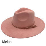 Vegan Suede Wide Brim Hat Blank with Tassel