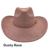 Cowboy Style Vegan Suede Hat for personalization