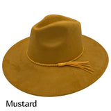 Vegan Suede Wide Brim Hat Blank with Tassel