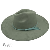 Vegan Suede Wide Brim Hat Blank with Tassel