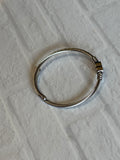 Cable Heart adjustable bracelet with jewels