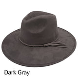 Vegan Suede Wide Brim Hat Blank with Tassel