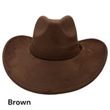 Cowboy Style Vegan Suede Hat for personalization