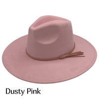 Vegan Suede Wide Brim Hat Blank with Tassel
