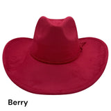 Cowboy Style Vegan Suede Hat for personalization
