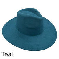 Vegan Suede Wide Brim Hat blank, Hat blank for engraving