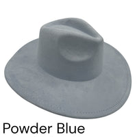 Vegan Suede Wide Brim Hat blank, Hat blank for engraving