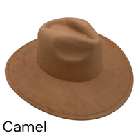 Vegan Suede Wide Brim Hat blank, Hat blank for engraving
