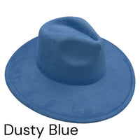 Vegan Suede Wide Brim Hat blank, Hat blank for engraving