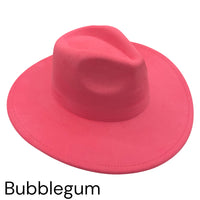 Vegan Suede Wide Brim Hat blank, Hat blank for engraving