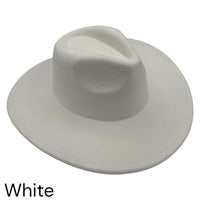 Vegan Suede Wide Brim Hat blank, Hat blank for engraving