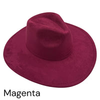 Vegan Suede Wide Brim Hat blank, Hat blank for engraving