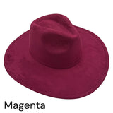 Vegan Suede Wide Brim Hat blank, Hat blank for engraving