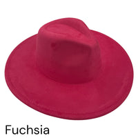 Vegan Suede Wide Brim Hat blank, Hat blank for engraving