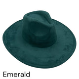Vegan Suede Wide Brim Hat blank, Hat blank for engraving