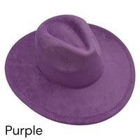 Vegan Suede Wide Brim Hat blank, Hat blank for engraving