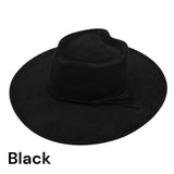 Heart Crown Vegan Suede Wide Brim Hat Blank with Hatband/Tassel