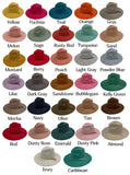 Vegan Suede Wide Brim Hat Blank with Tassel