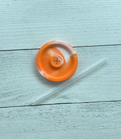 Lid and straw for silicone cup