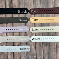 White/Black/Gray/Brown -Silicone Watch Band